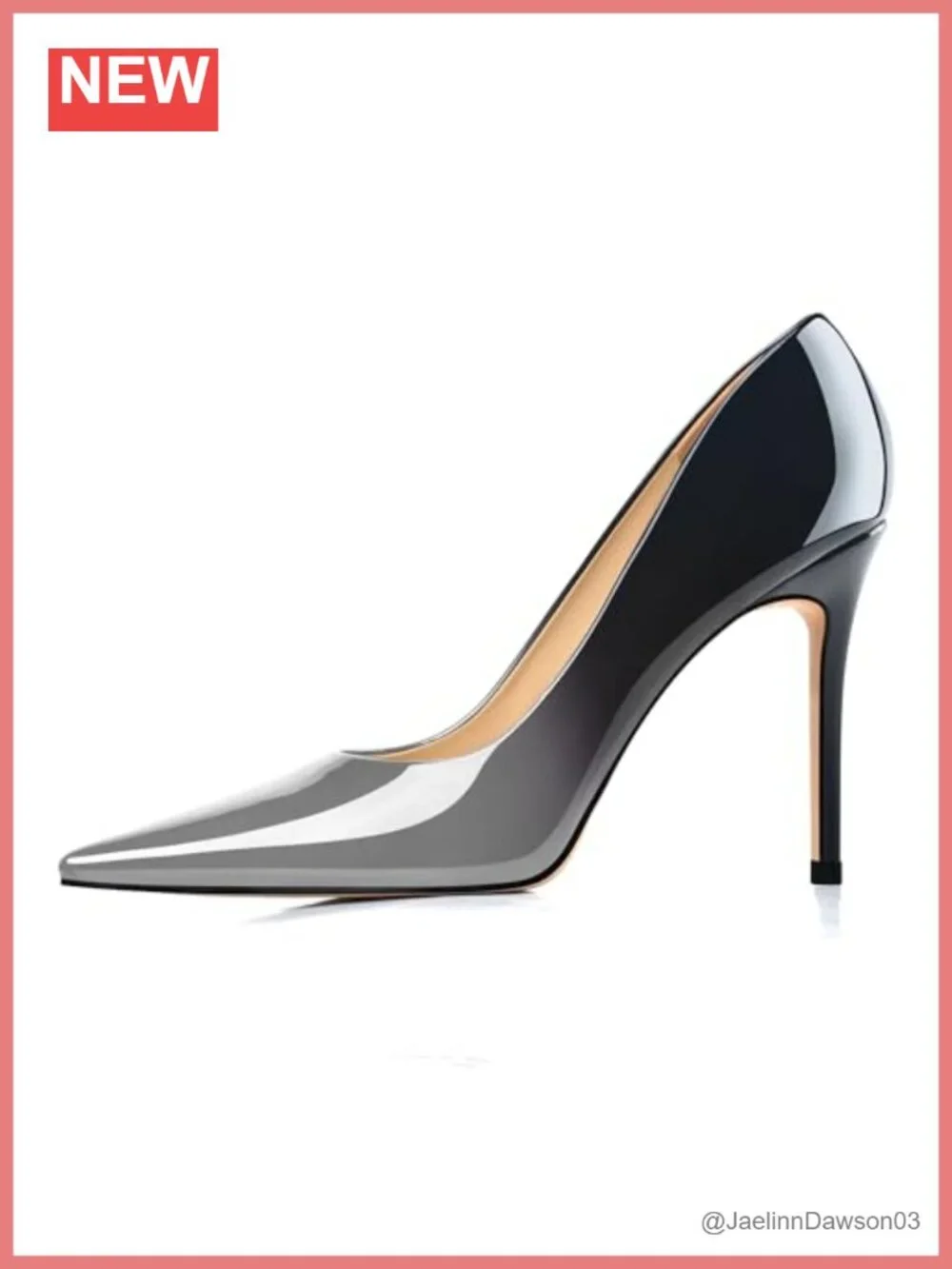 High Heels Women Pumps Gradient Patent Leather 4 Inch Stiletto Formal Wedding